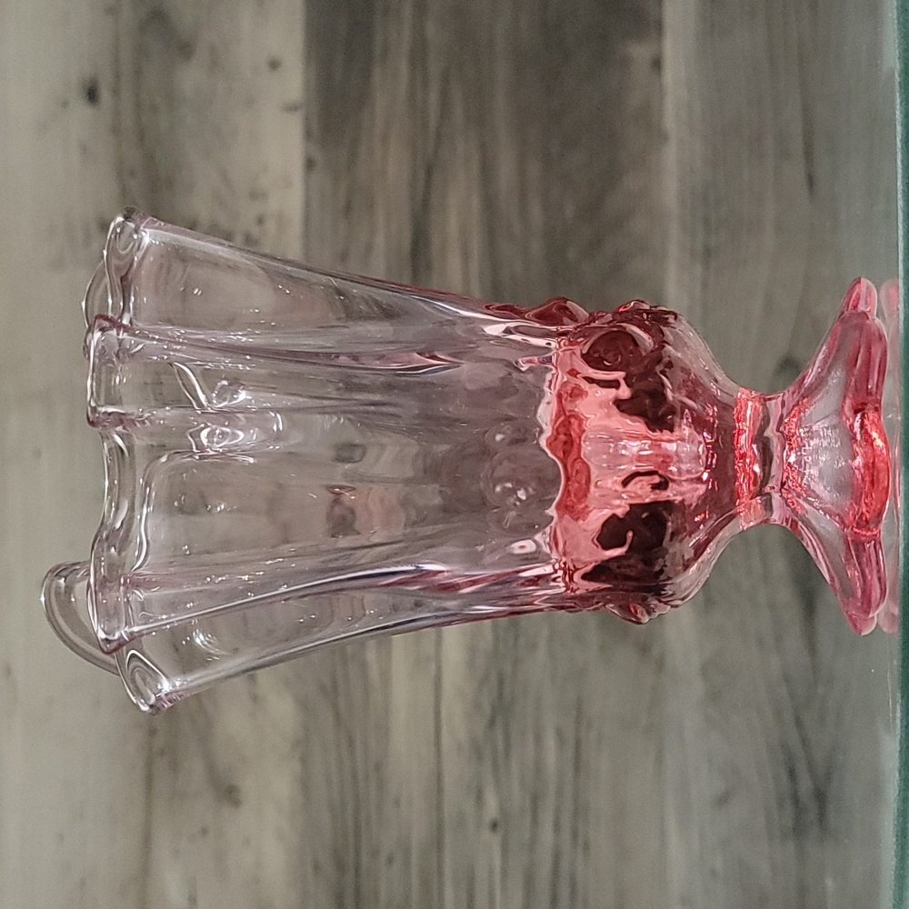 Send Me Offers! Vintage Valentines Fenton Colonial Pink Handkerchief Swung Vase